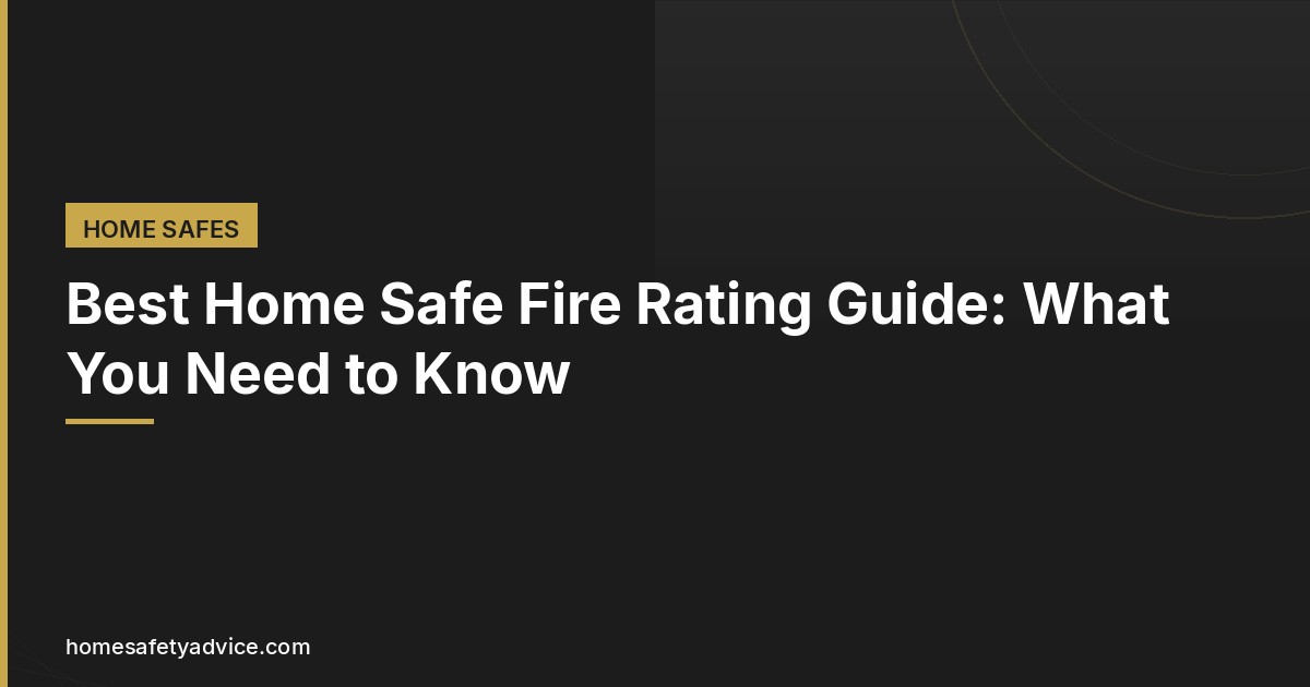 Best Home Safe Fire Rating Guide: What You Need to Know