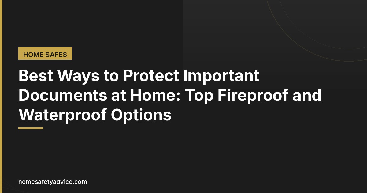 Best Ways to Protect Important Documents at Home: Top Fireproof and Waterproof Options