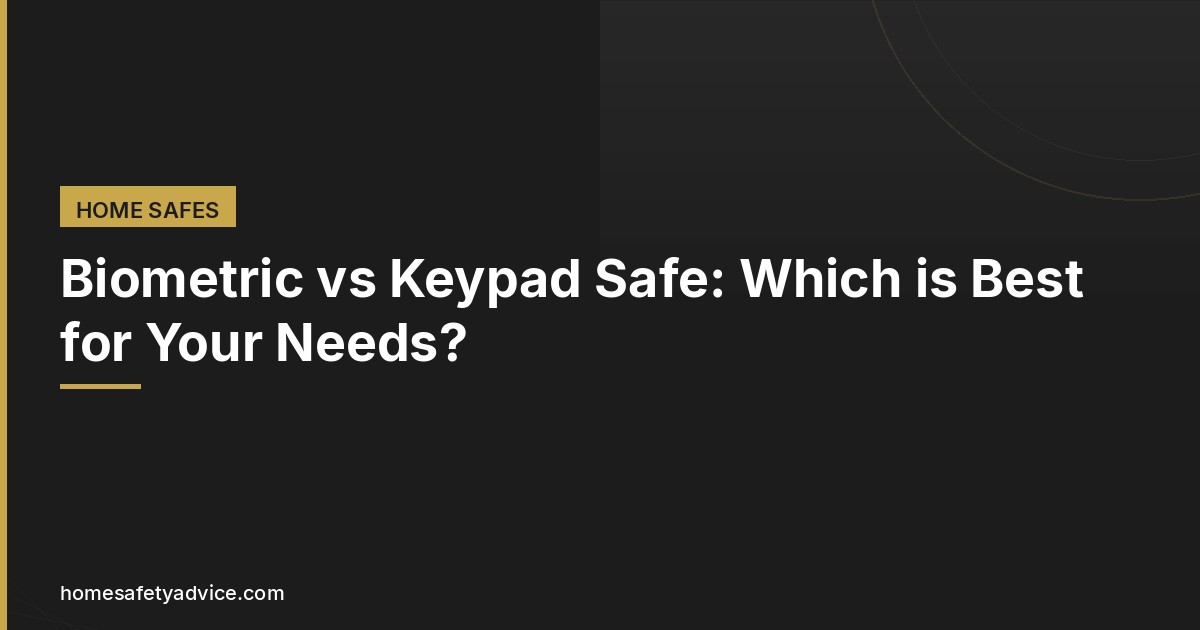**Biometric vs Keypad Safe: Which is Best for Your Needs?**