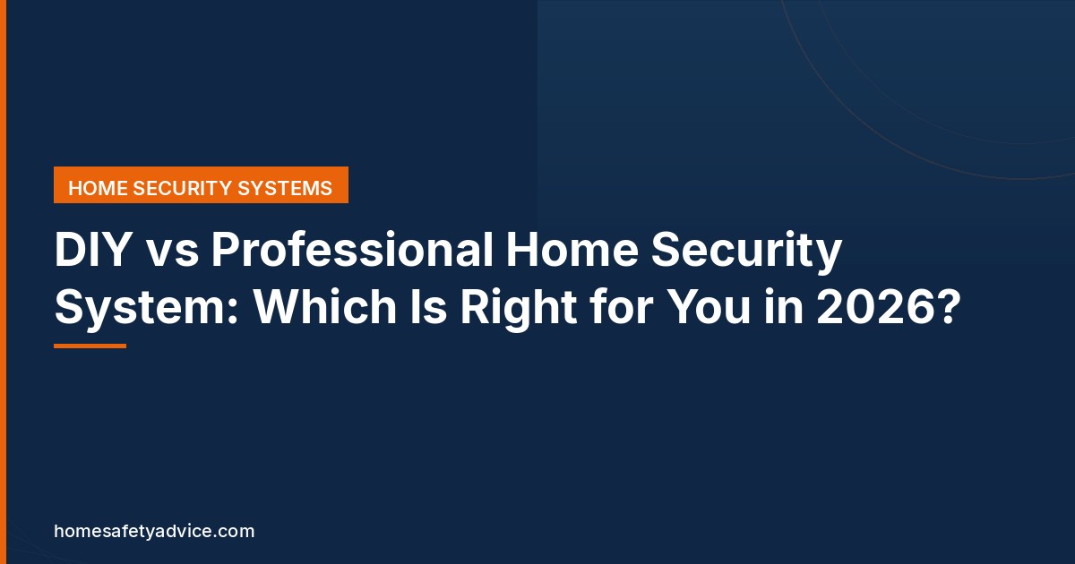 DIY vs Professional Home Security System: Which Is Right for You in 2026?