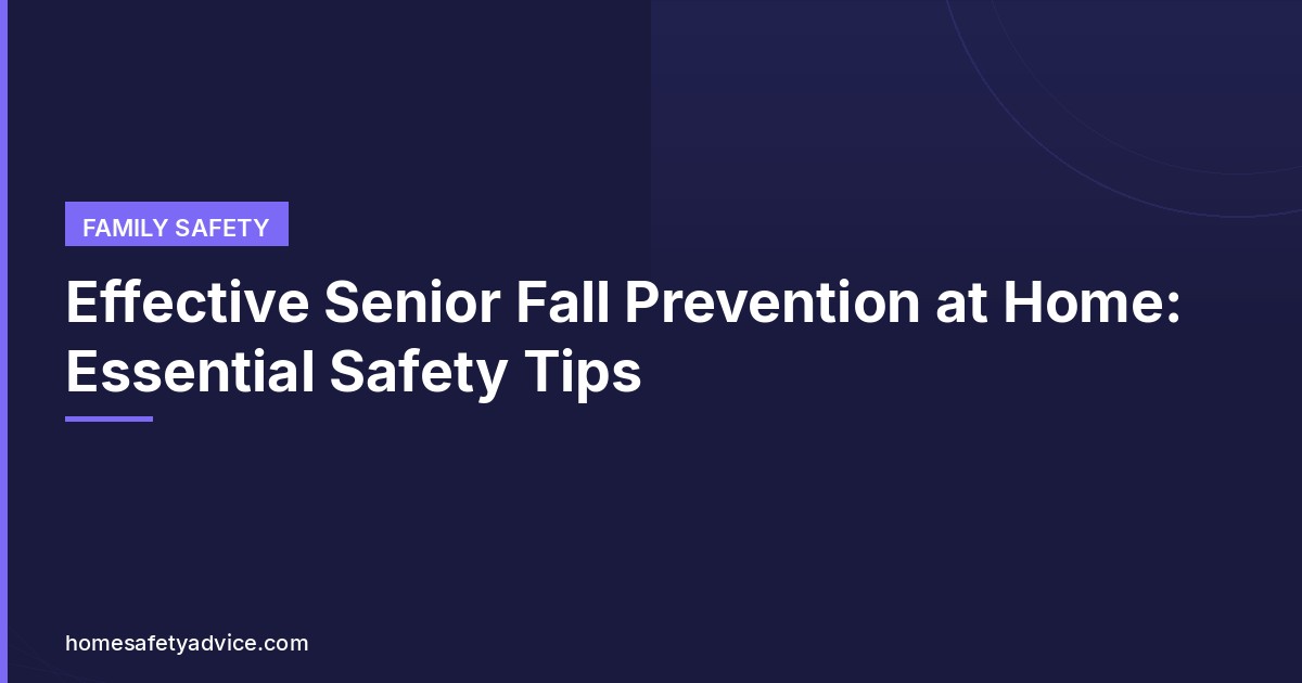 Effective Senior Fall Prevention at Home: Essential Safety Tips