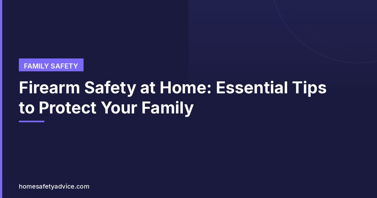Firearm Safety at Home: Essential Tips to Protect Your Family