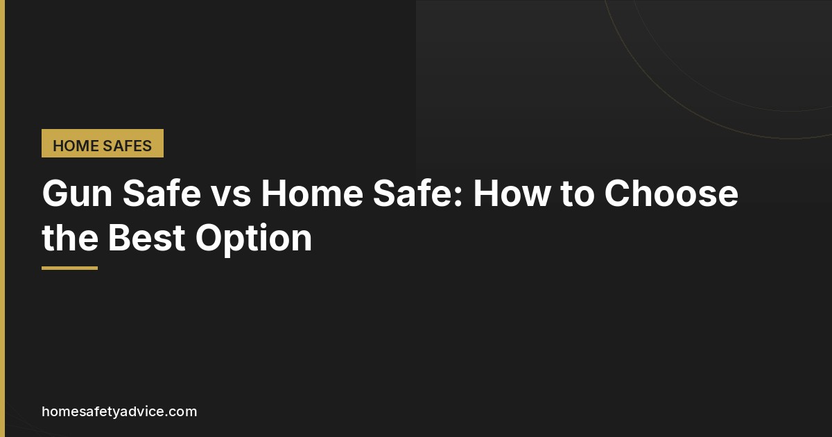 Gun Safe vs Home Safe: How to Choose the Best Option