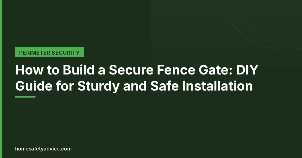 How to Build a Secure Fence Gate: DIY Guide for Sturdy and Safe Installation