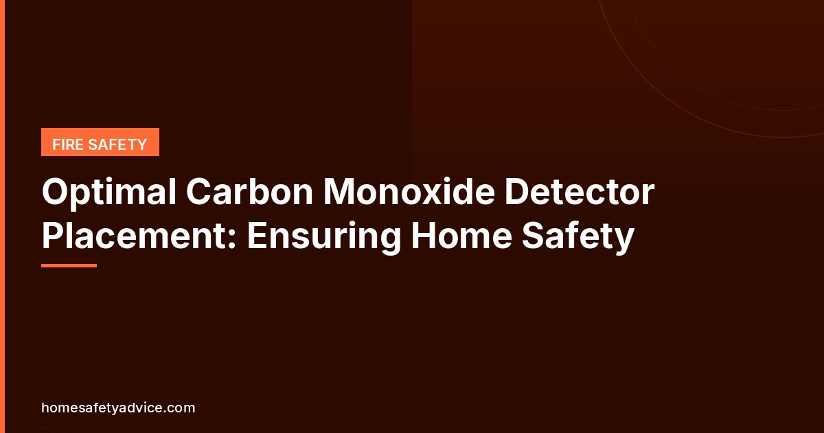 Optimal Carbon Monoxide Detector Placement: Ensuring Home Safety