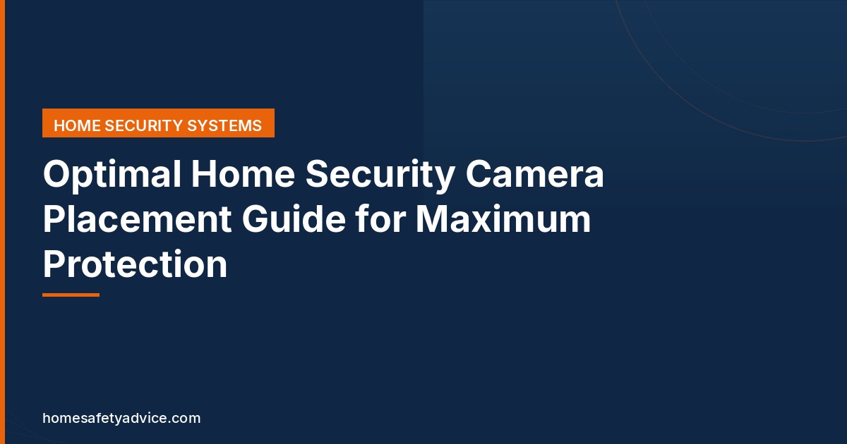 Optimal Home Security Camera Placement Guide for Maximum Protection