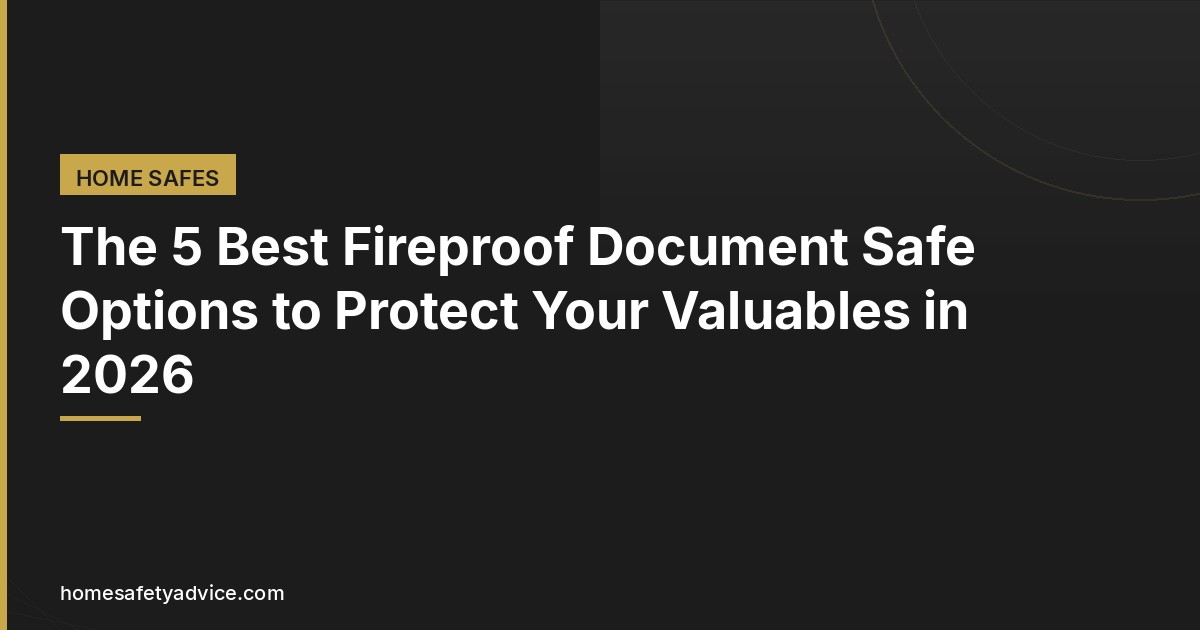 The 5 Best Fireproof Document Safe Options to Protect Your Valuables in 2026