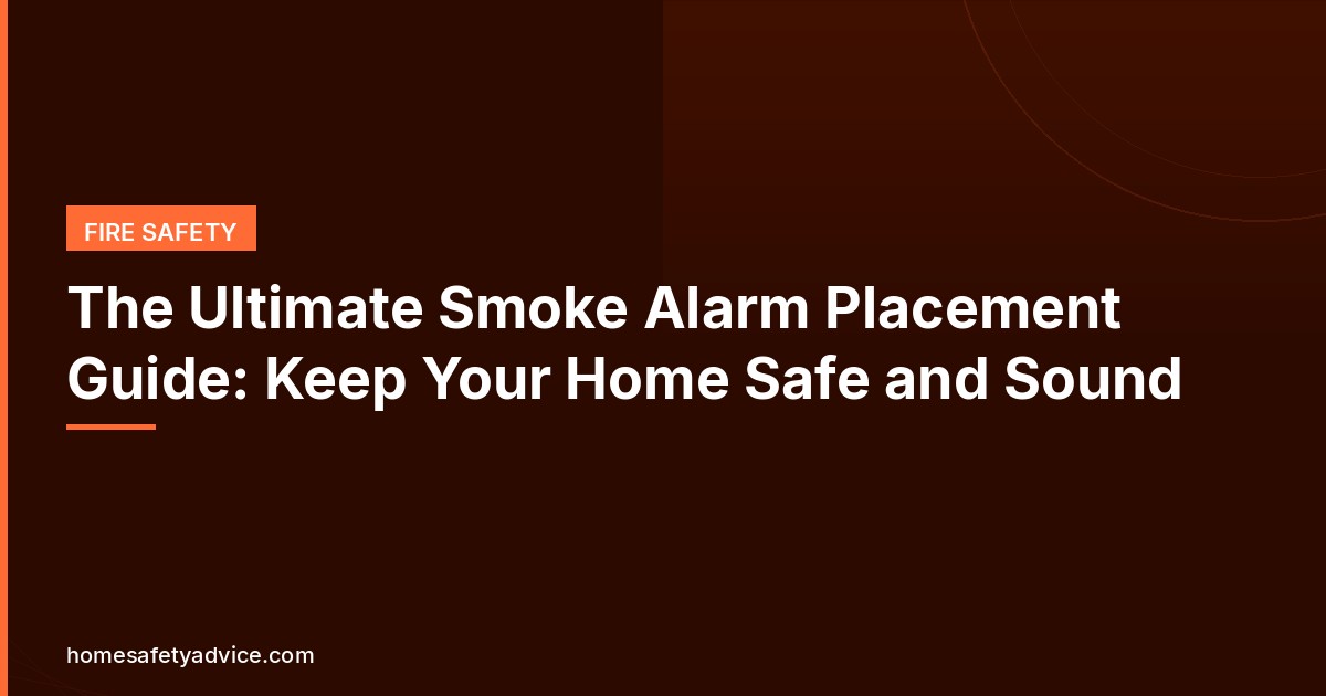 The Ultimate Smoke Alarm Placement Guide: Keep Your Home Safe and Sound