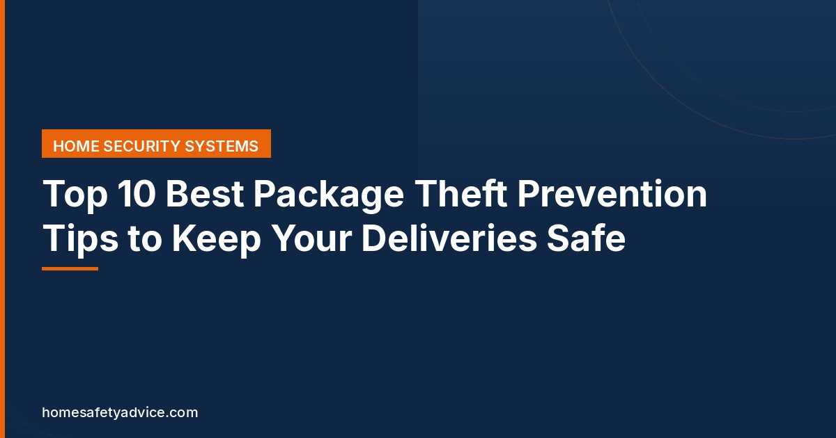 Top 10 Best Package Theft Prevention Tips to Keep Your Deliveries Safe