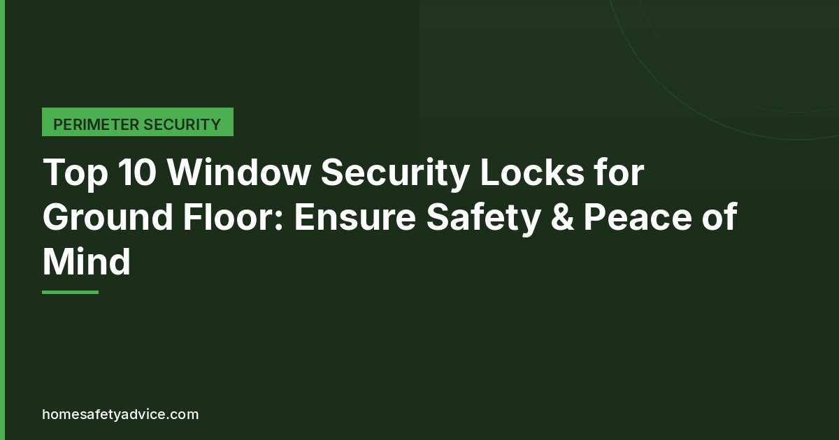Top 10 Window Security Locks for Ground Floor: Ensure Safety & Peace of Mind