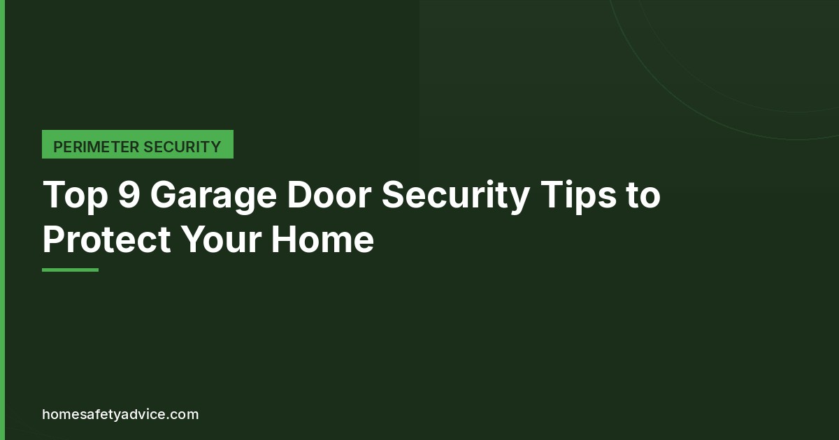 Top 9 Garage Door Security Tips to Protect Your Home