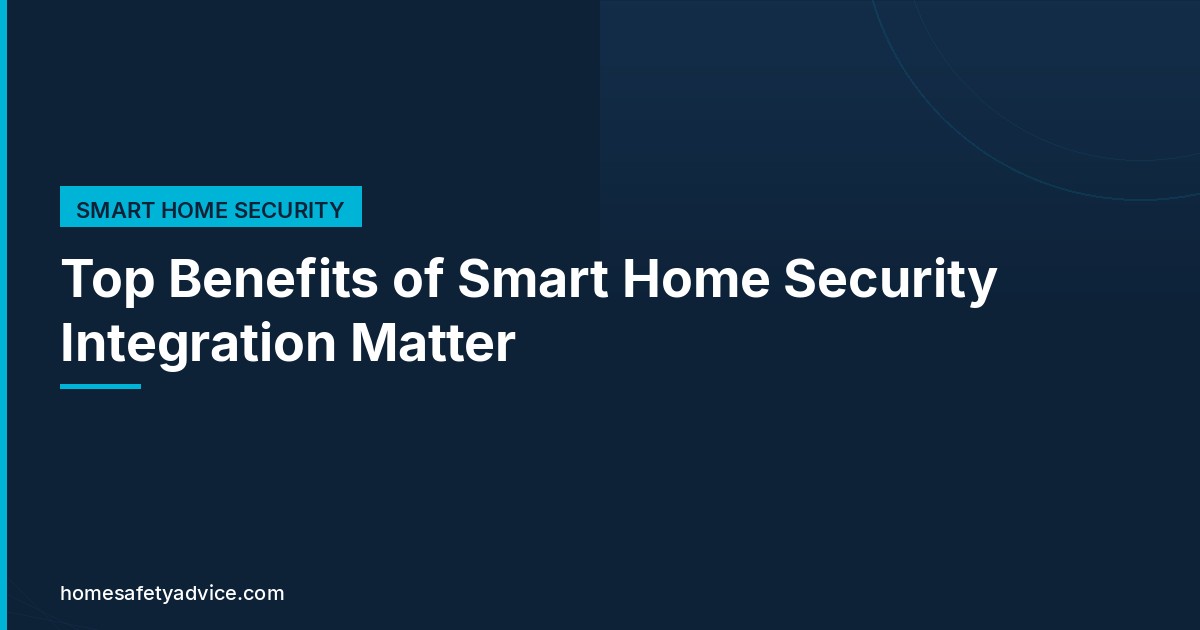Top Benefits of Smart Home Security Integration Matter