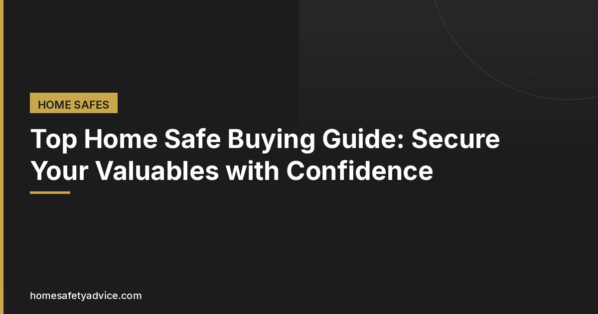 Top Home Safe Buying Guide: Secure Your Valuables with Confidence