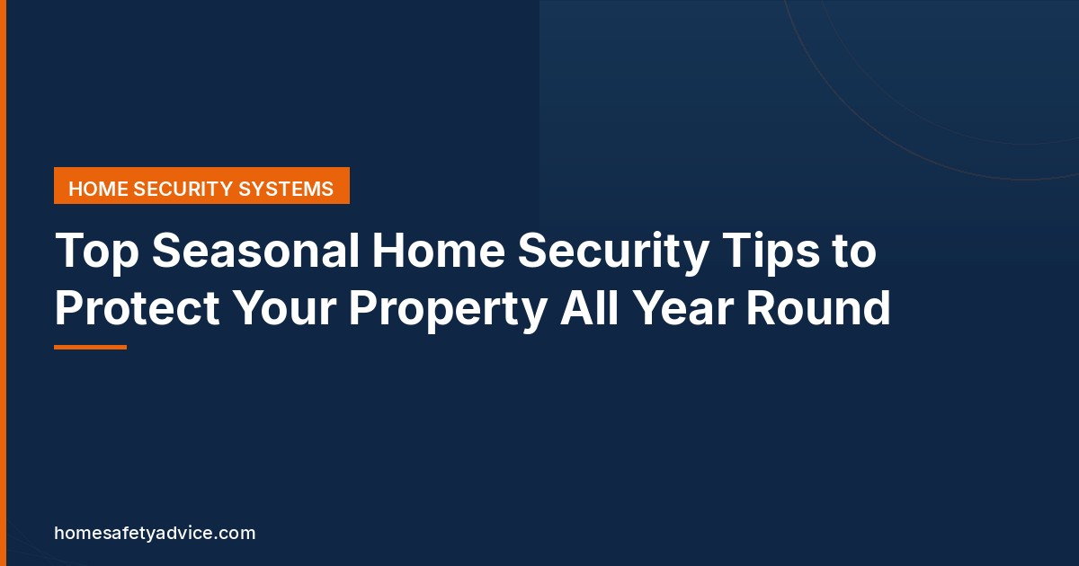 Top Seasonal Home Security Tips to Protect Your Property All Year Round