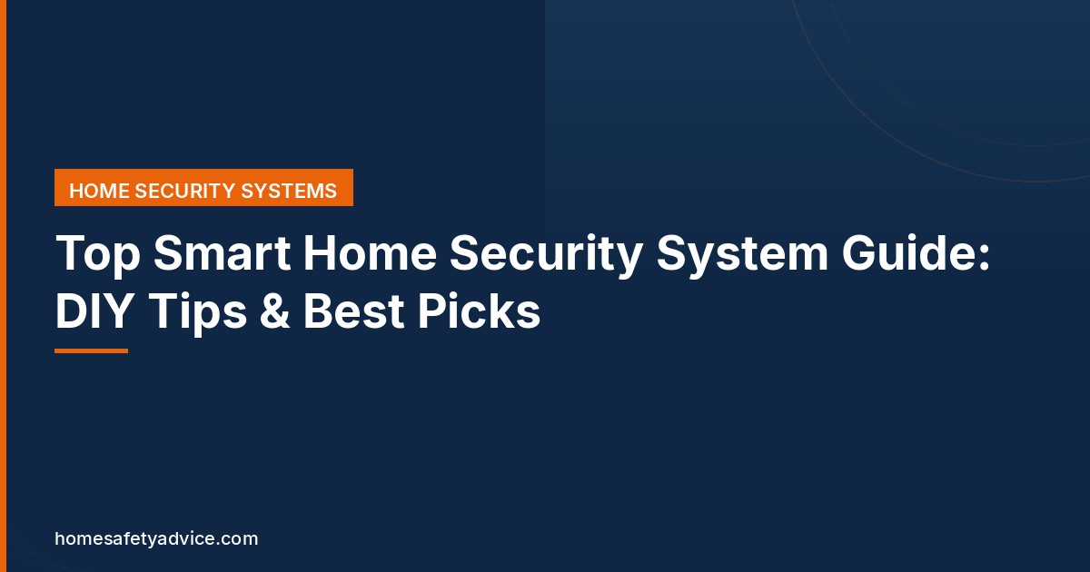 Top Smart Home Security System Guide: DIY Tips & Best Picks