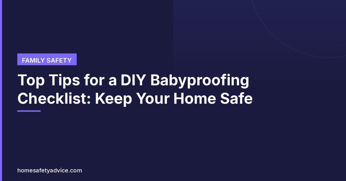 Top Tips for a DIY Babyproofing Checklist: Keep Your Home Safe
