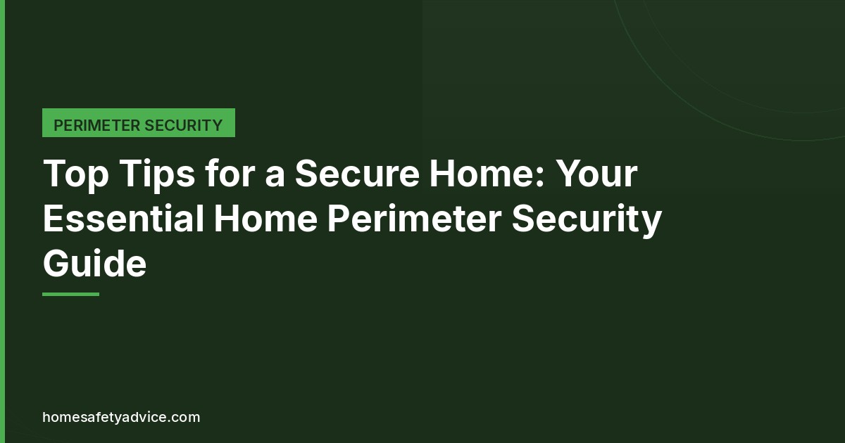 Top Tips for a Secure Home: Your Essential Home Perimeter Security Guide