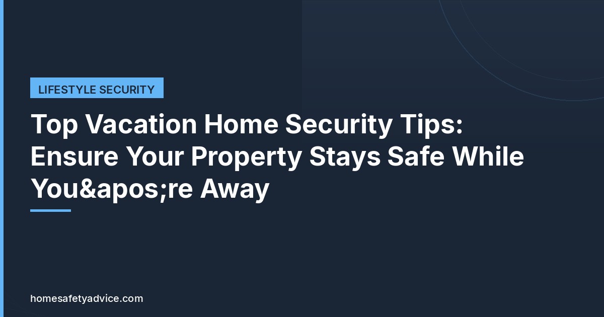 Top Vacation Home Security Tips: Ensure Your Property Stays Safe While You're Away