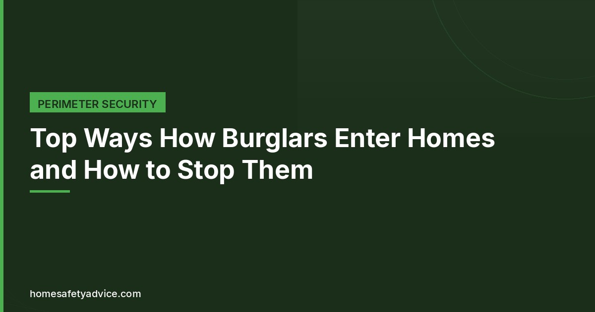 Top Ways How Burglars Enter Homes and How to Stop Them