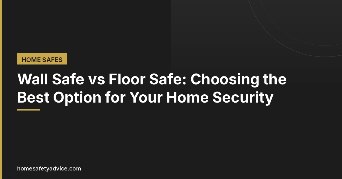 Wall Safe vs Floor Safe: Choosing the Best Option for Your Home Security